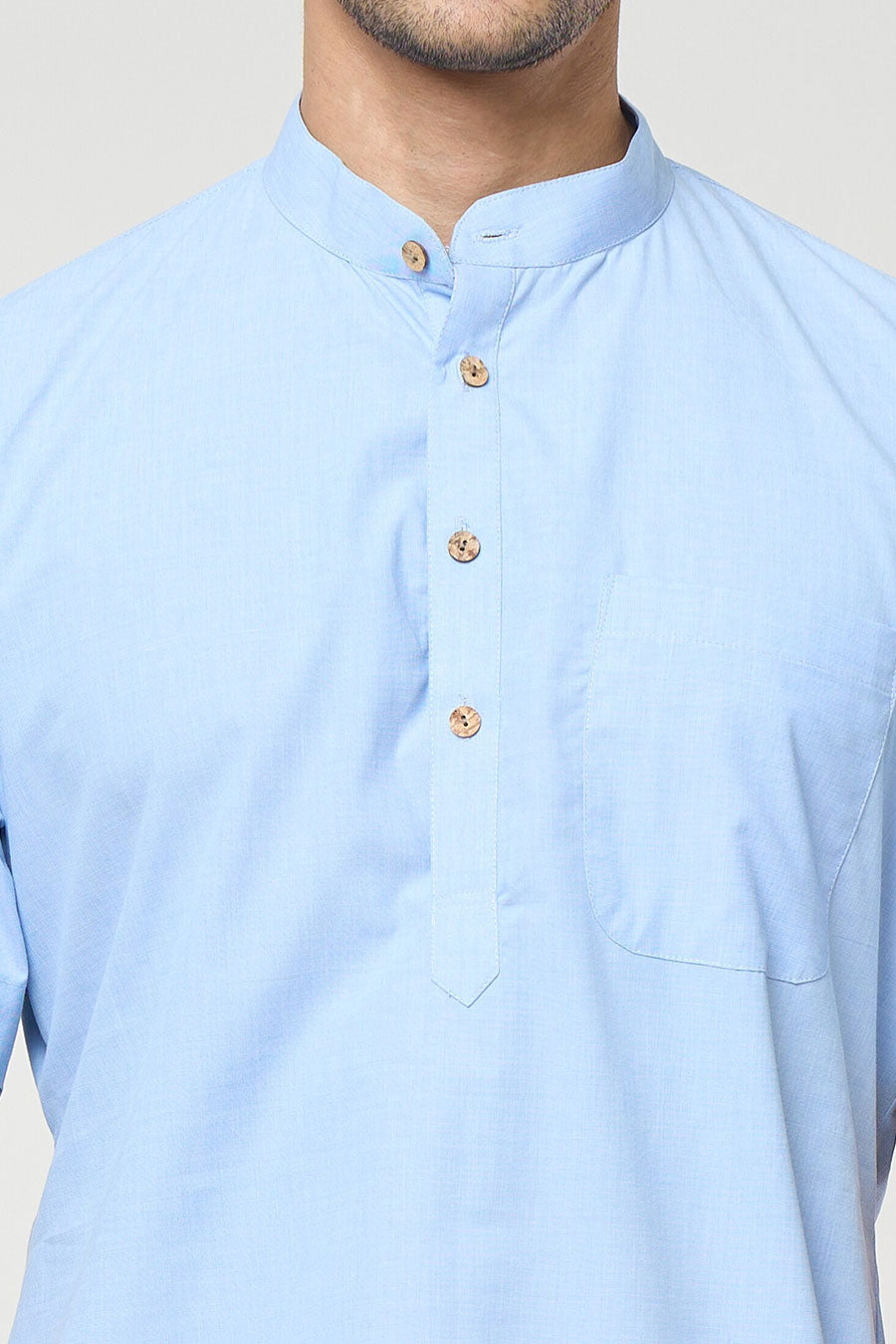Blue Pastel Short Kurta & Pant Co-Ord Set
