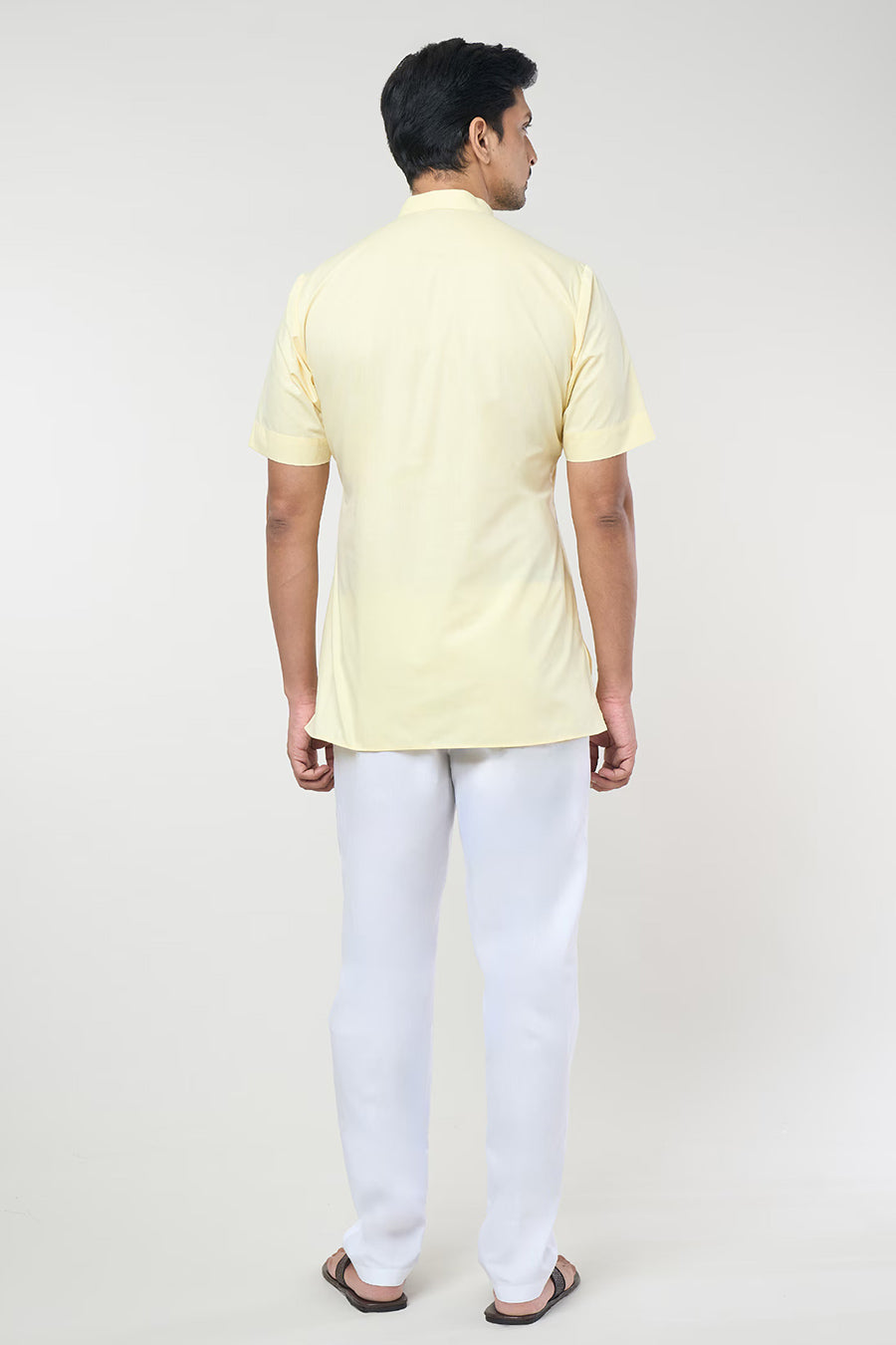 Yellow Pastel Short Kurta & Pant Co-Ord Set