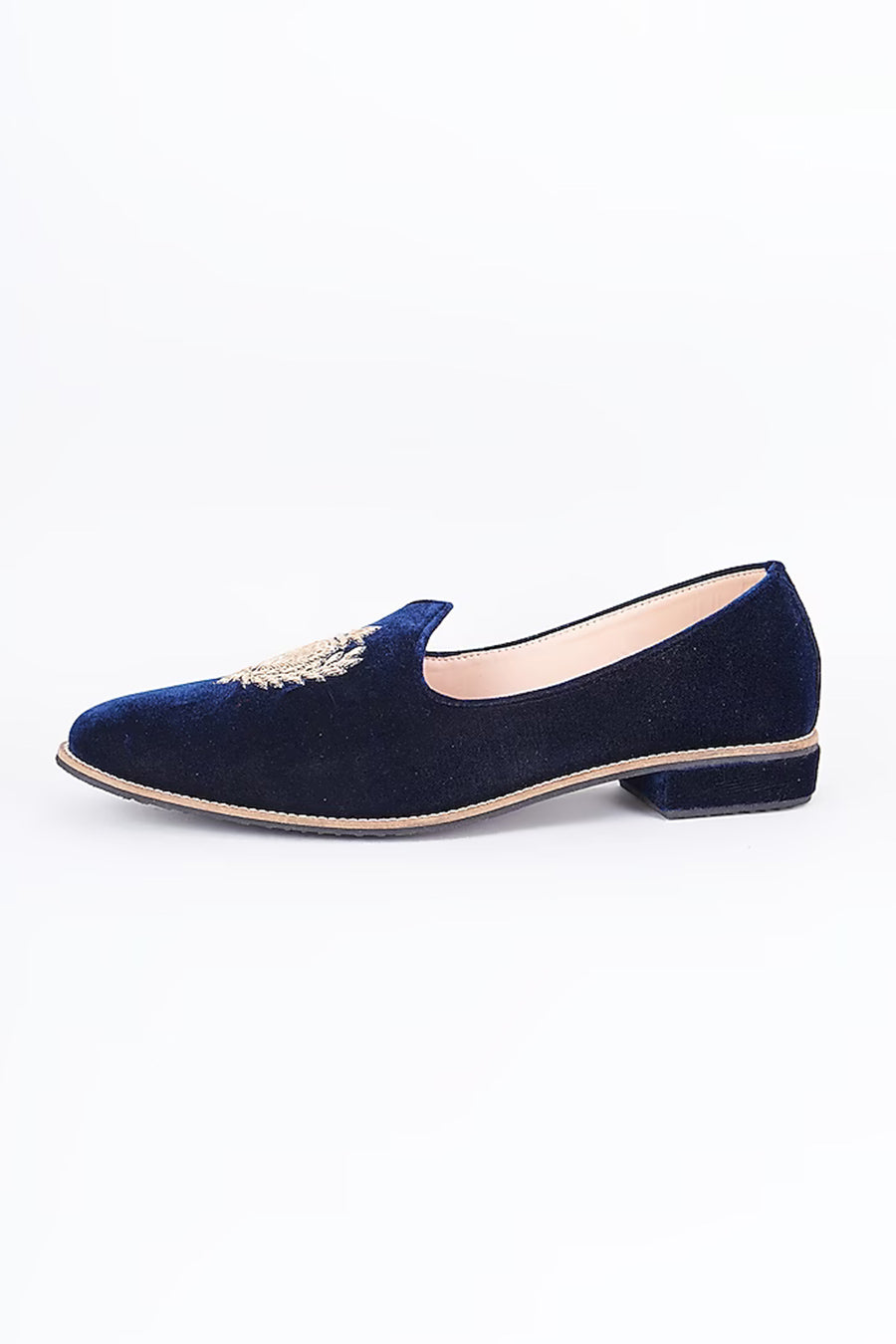 Blue Zari Embroidered Jutti