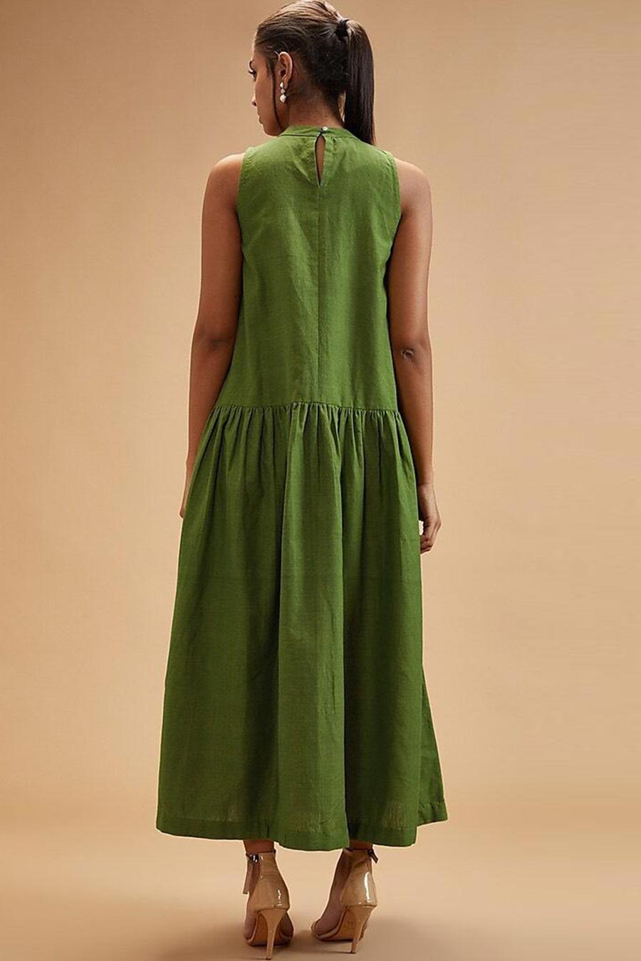 Basil Green Tier Dress