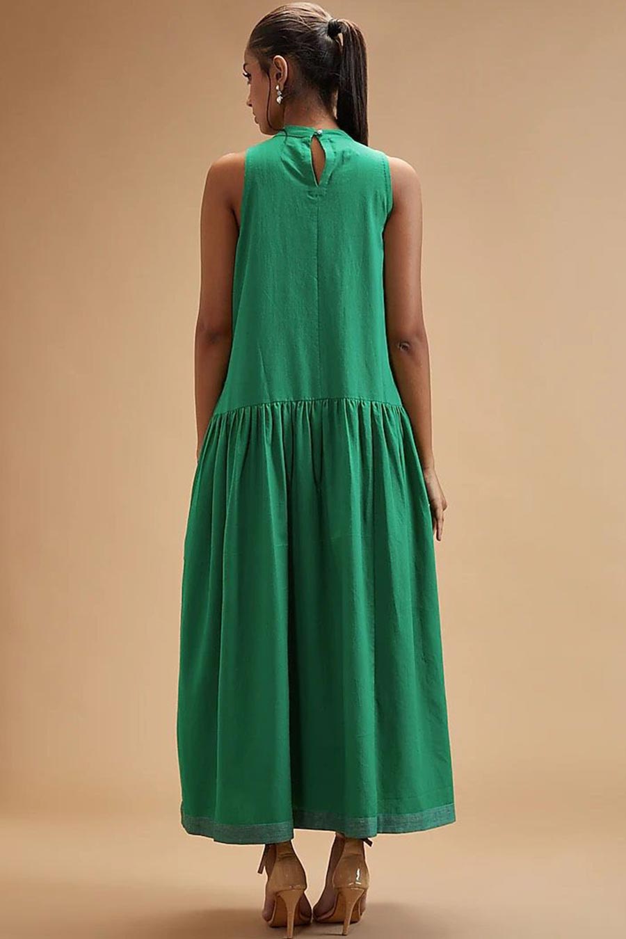 Clara Green Tier Dress