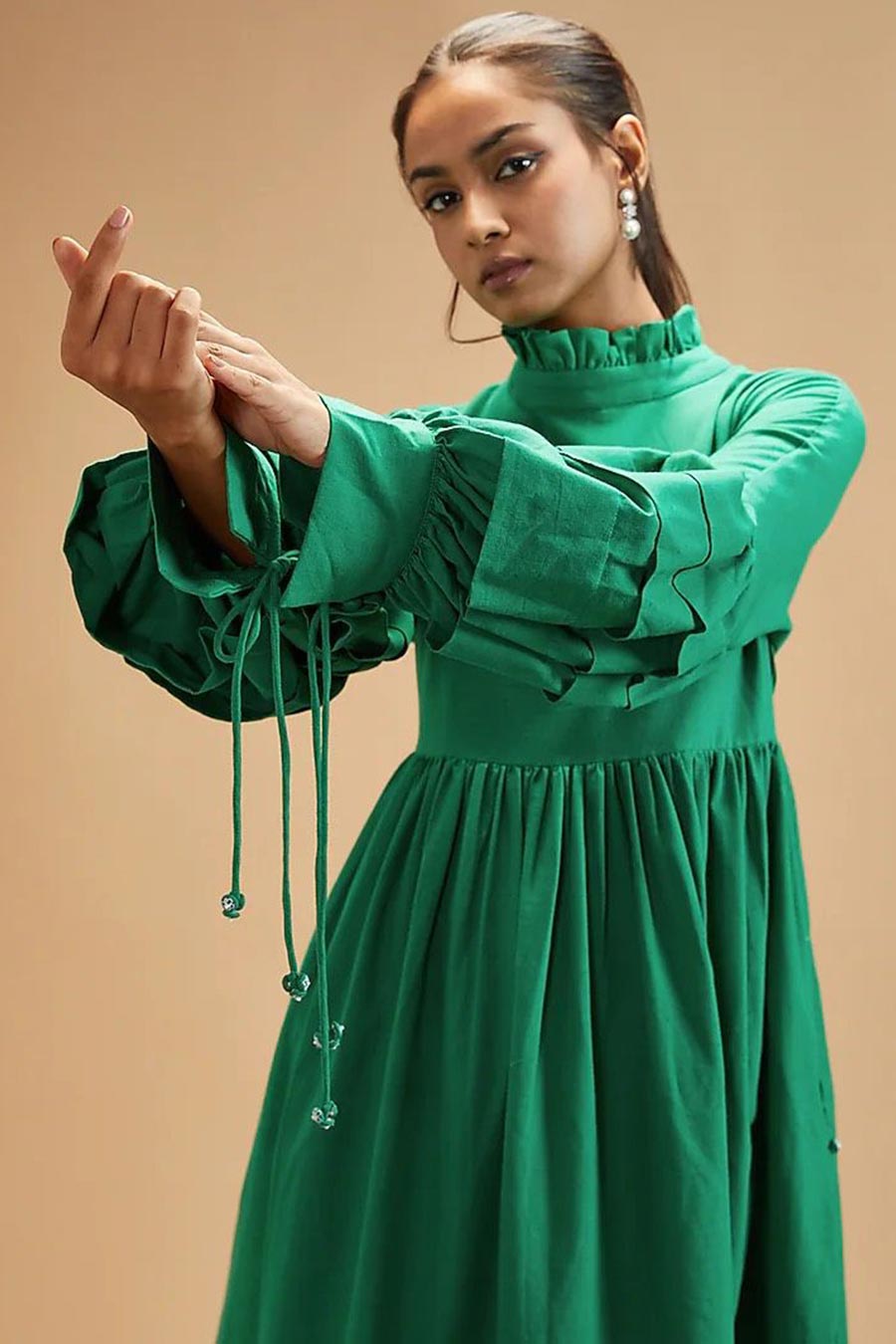 Shop Clara Green Victorian Dress by THEROVERJOURNAL at House of Designers HOUSE OF DESIGNERS Shop Clara Green Victorian Dress by THEROVERJOURNAL at House of Designers HOUSE OF DESIGNERS