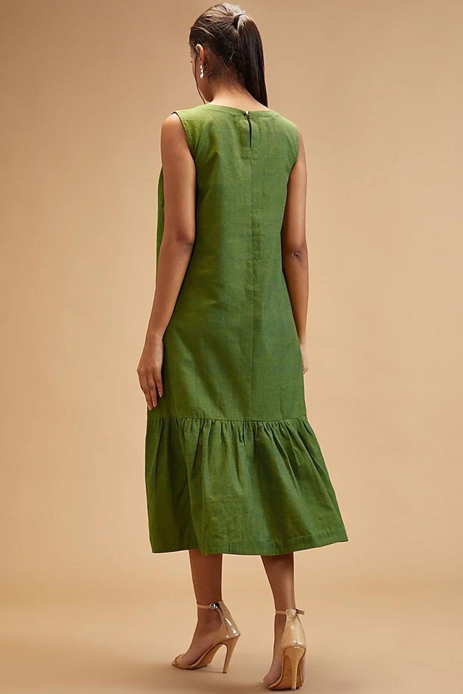 Basil Green Sleeveless Dress