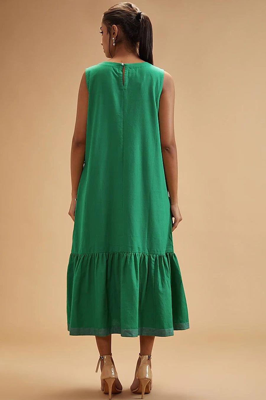 Clara Green Sleeveless Dress