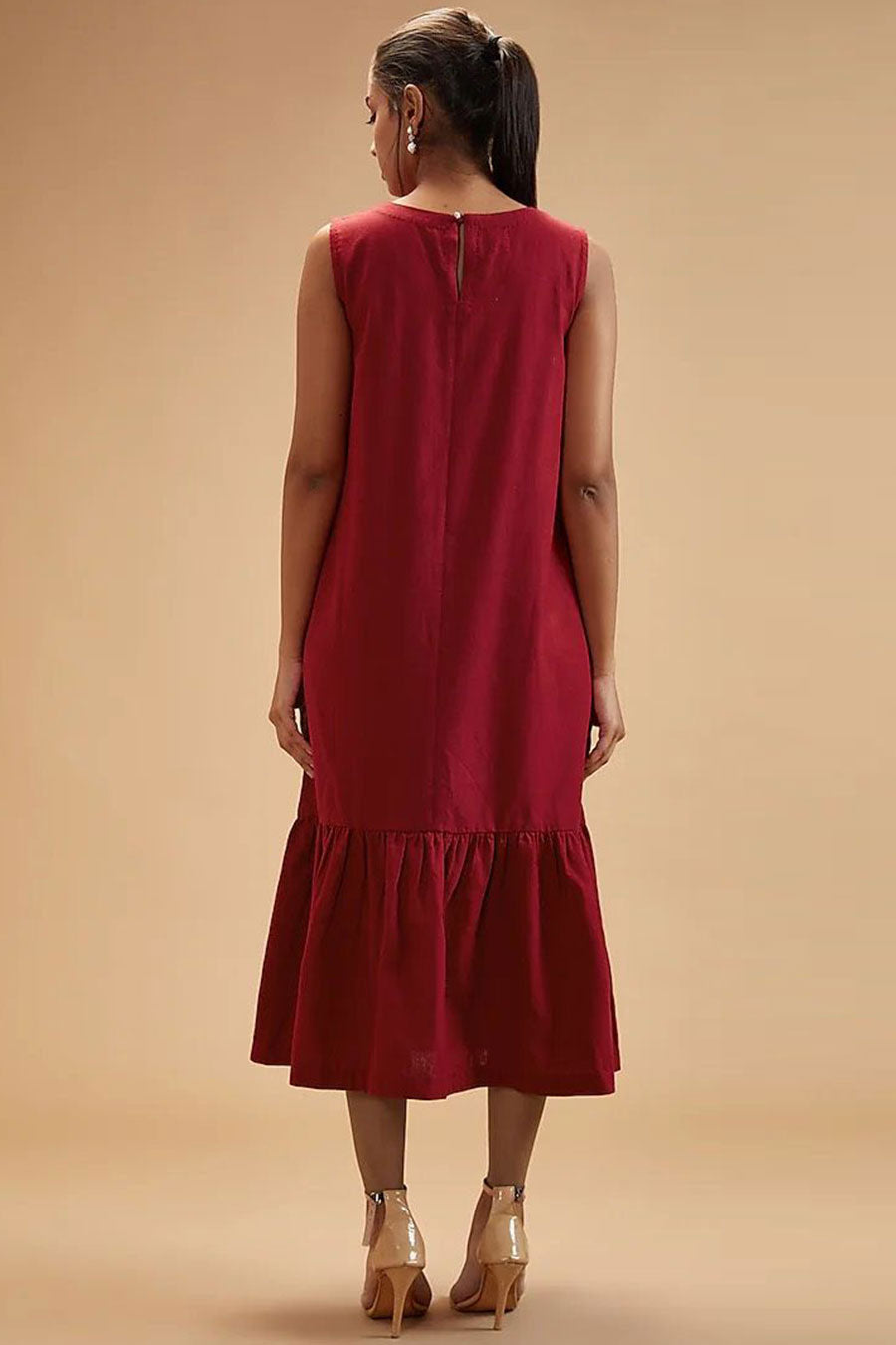 Scarlet Red Sleeveless Dress