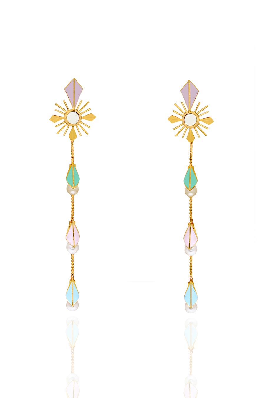 Aurora Gold Plated Cascades Earrings