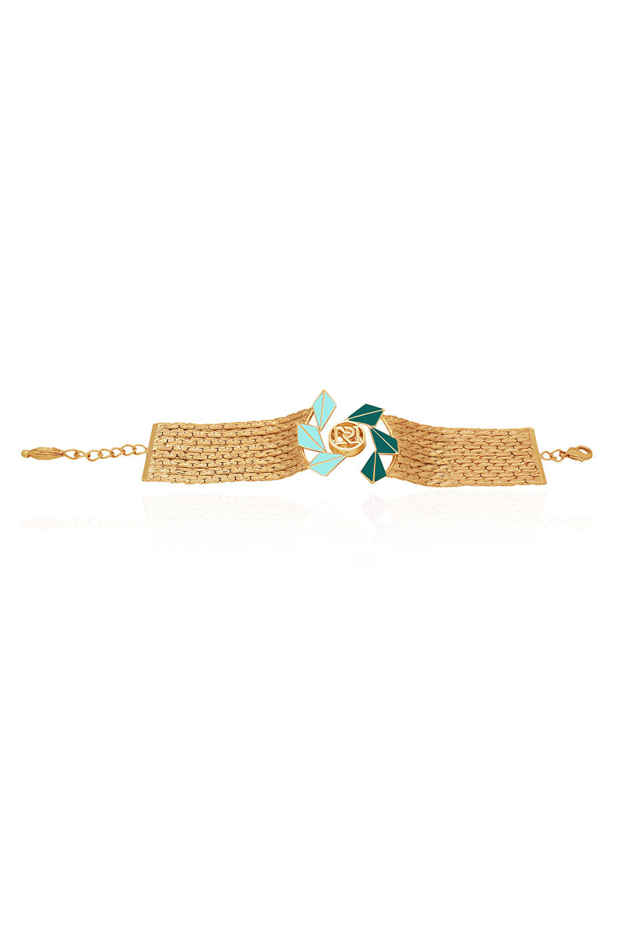 Zora Sterling Gold Plated Green Bracelet