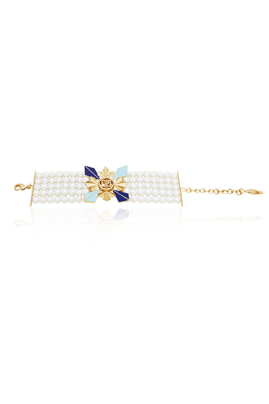 Clarisse Pearl Gold Plated Handcuff