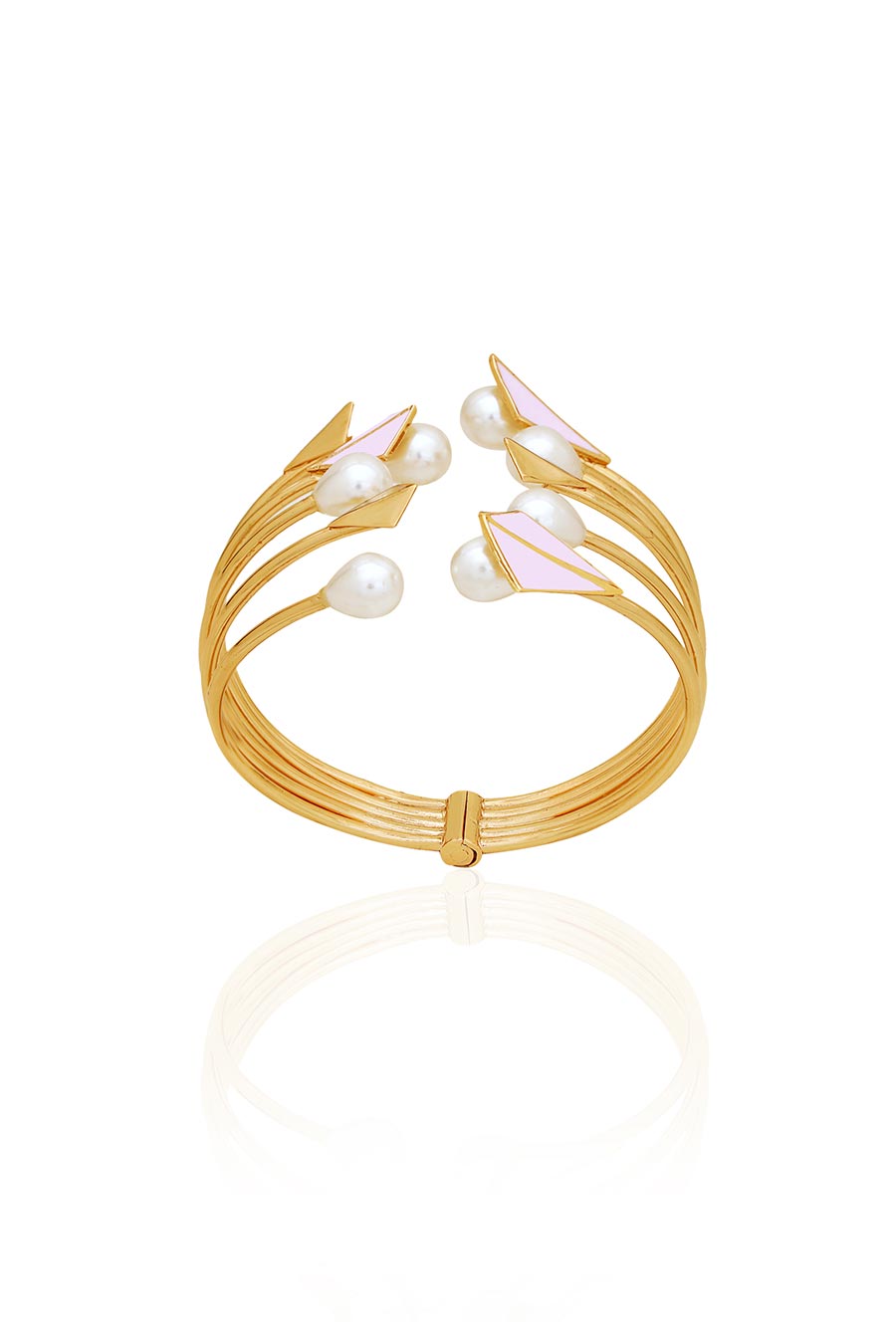 Alyssa Swirl Gold Plated Handcuff