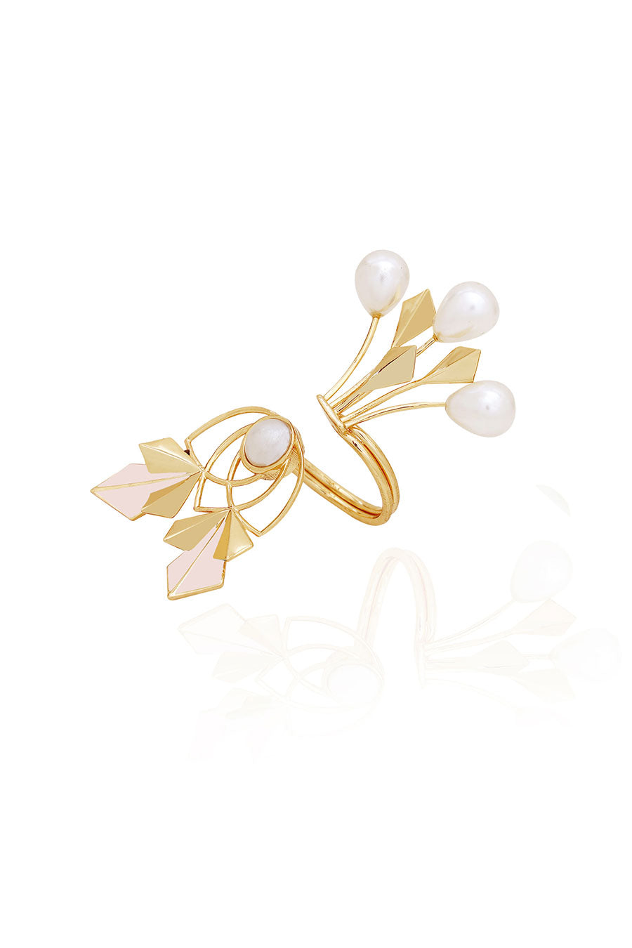 Sienna Gold Plated Pink Pearl Ring