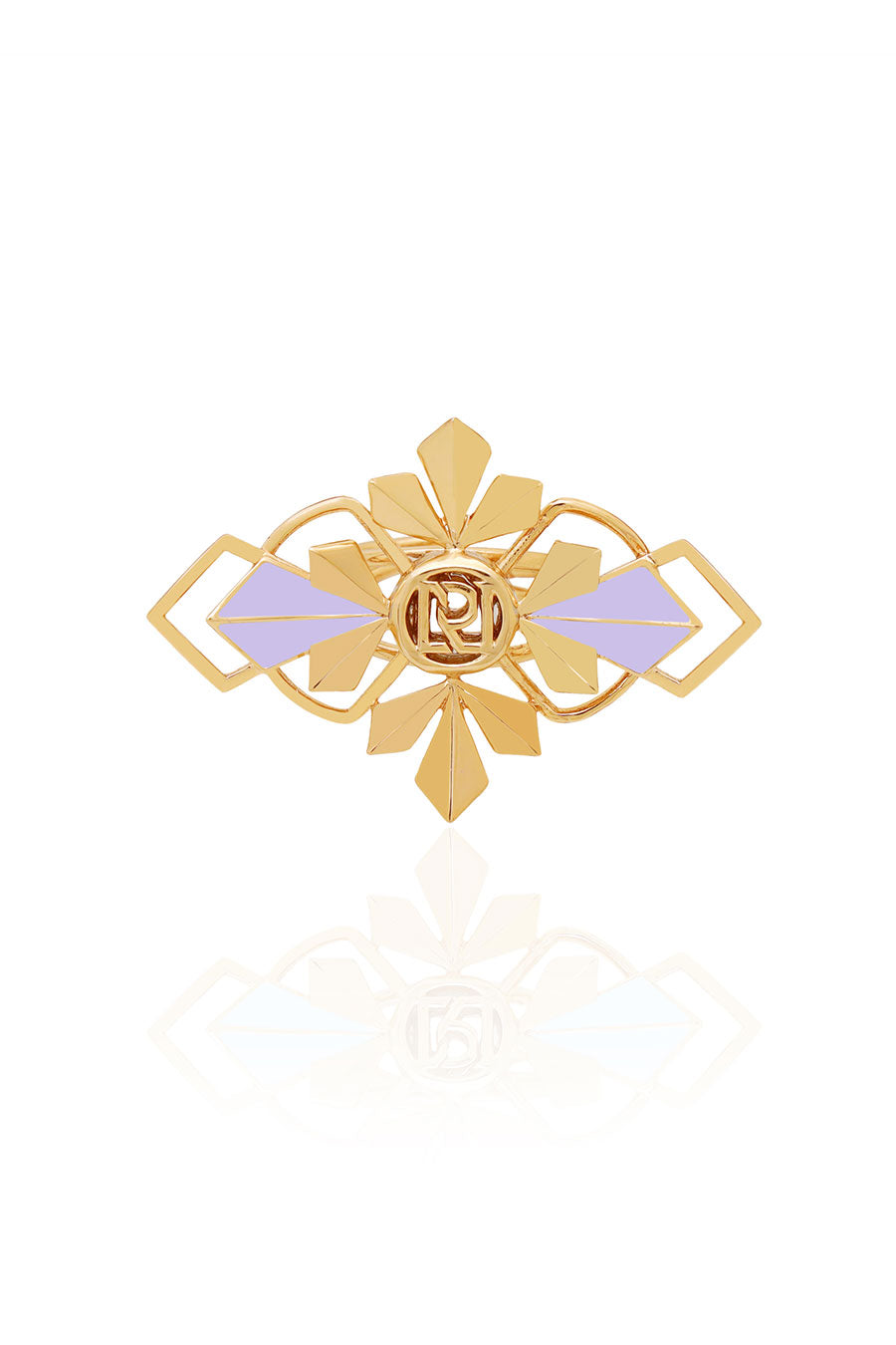 Austra Petit Gold Plated Mauve Ring