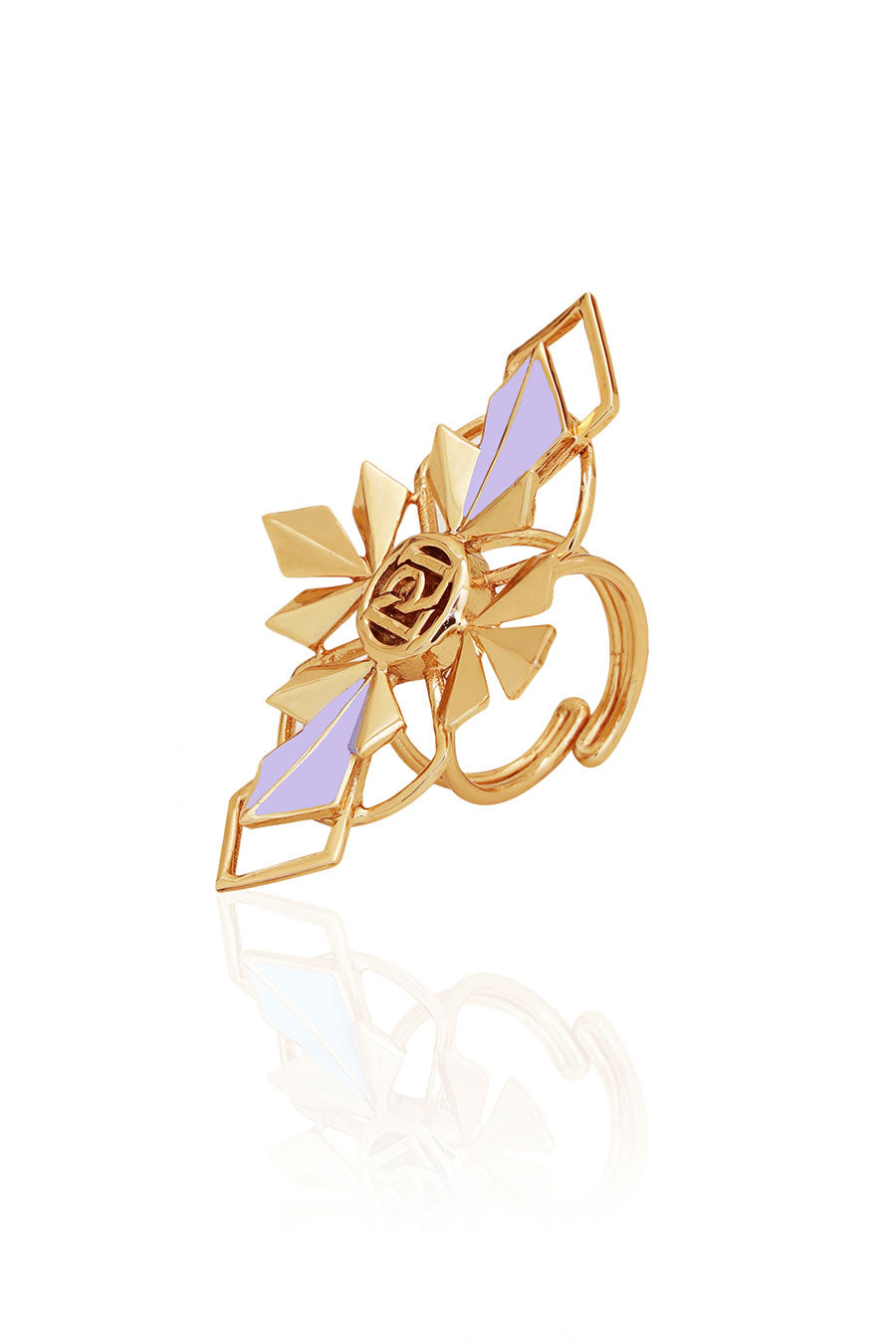 Austra Petit Gold Plated Mauve Ring
