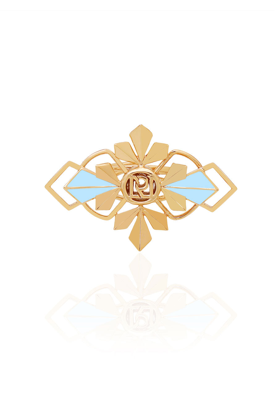 Austra Petit Gold Plated Blue Ring