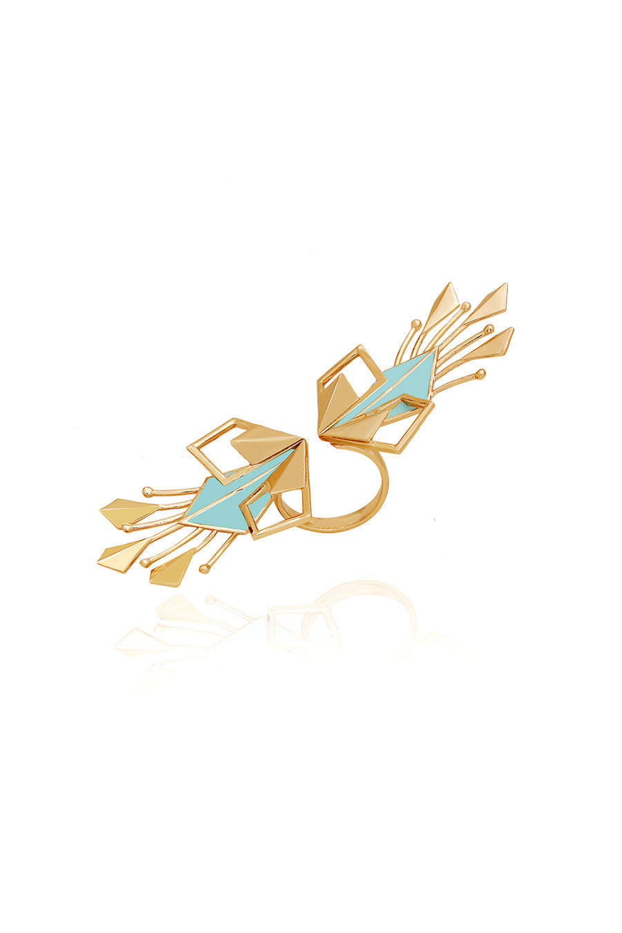 Elior Sage Gold Plated Ring