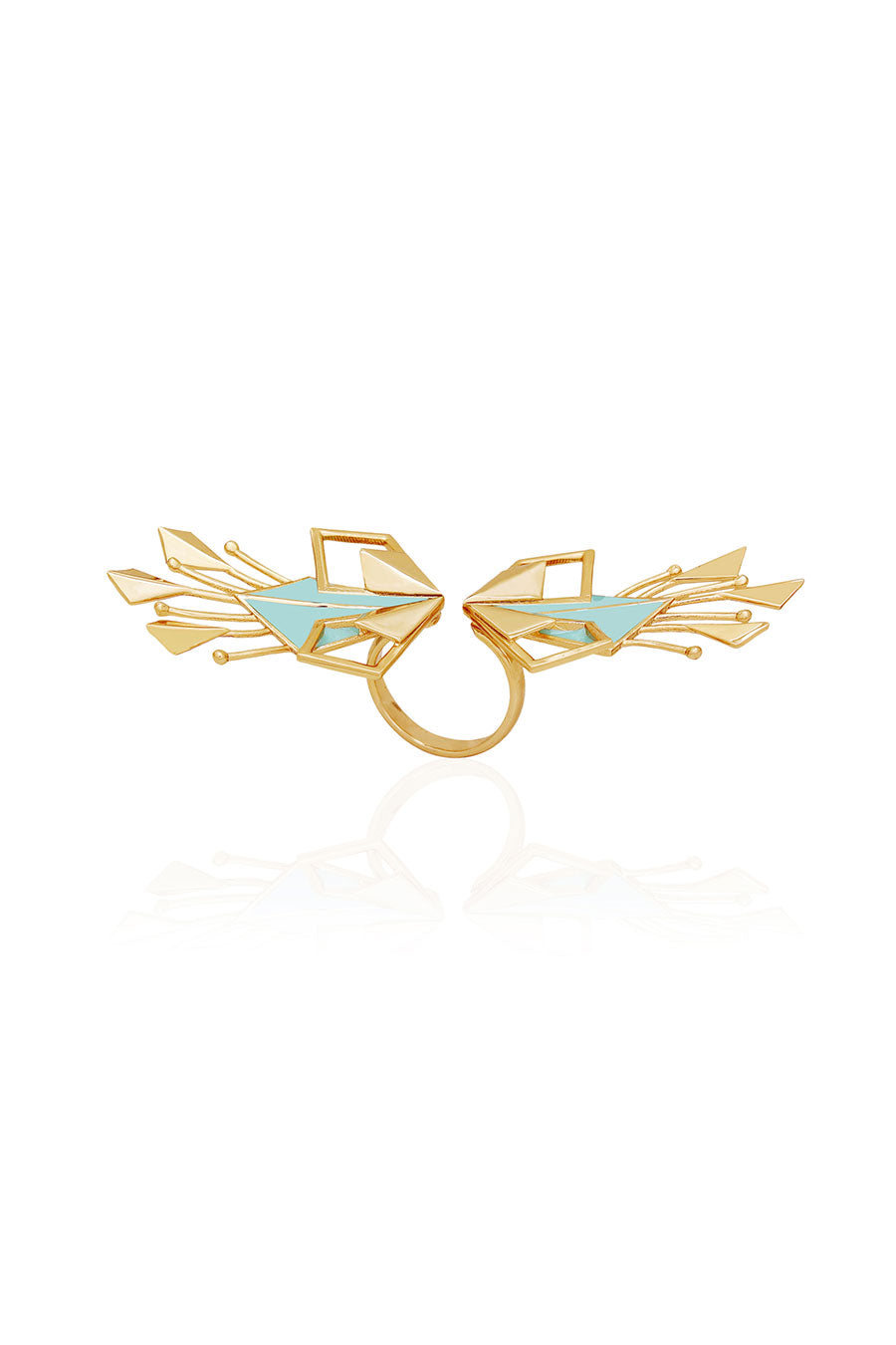 Elior Sage Gold Plated Ring