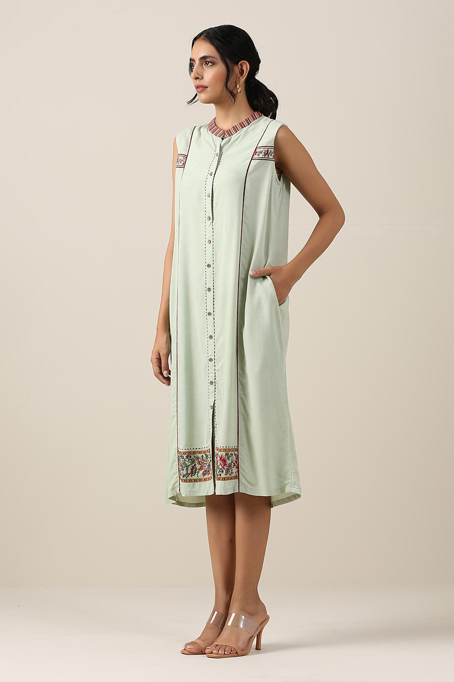 Harita Suman Border Print Dress