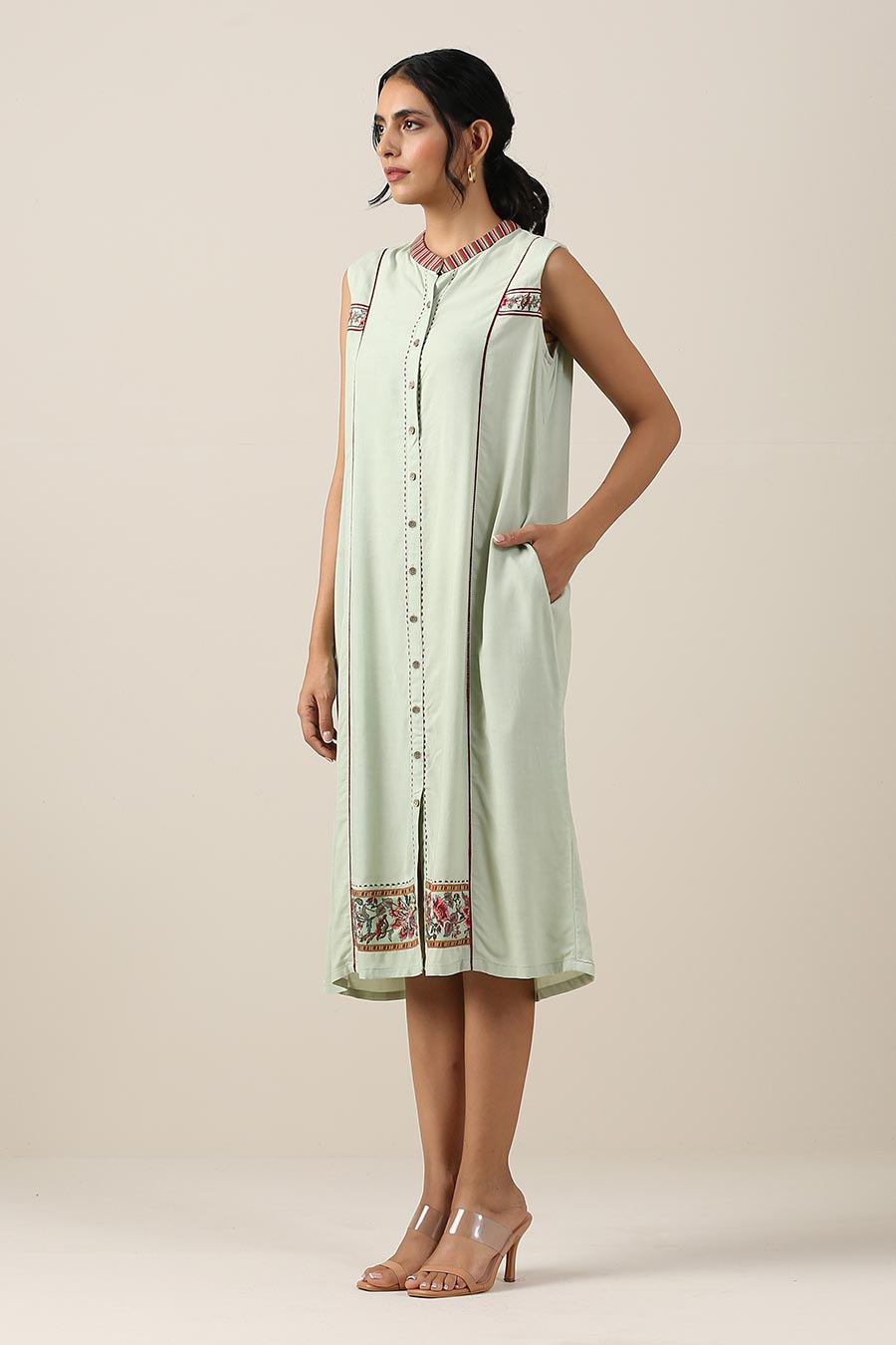 Harita Suman Border Print Dress