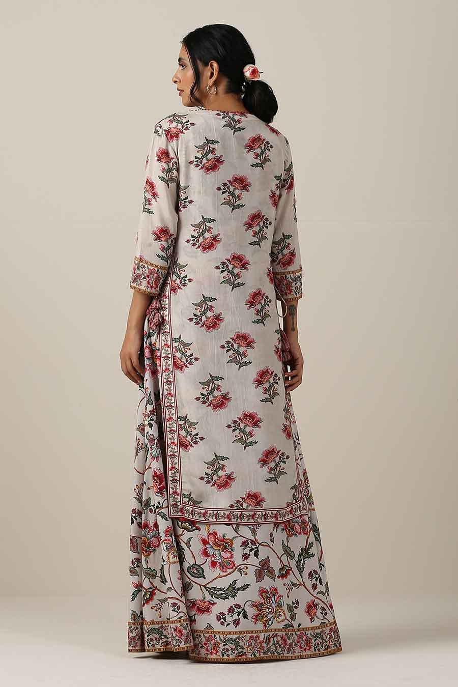 Shwet Suman Boota Kurti Set