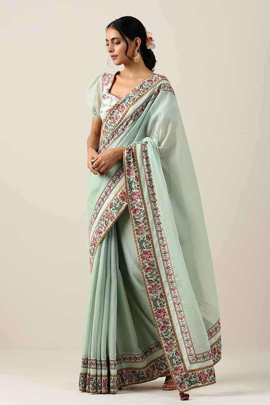 Harita Suman Double Border Saree Set