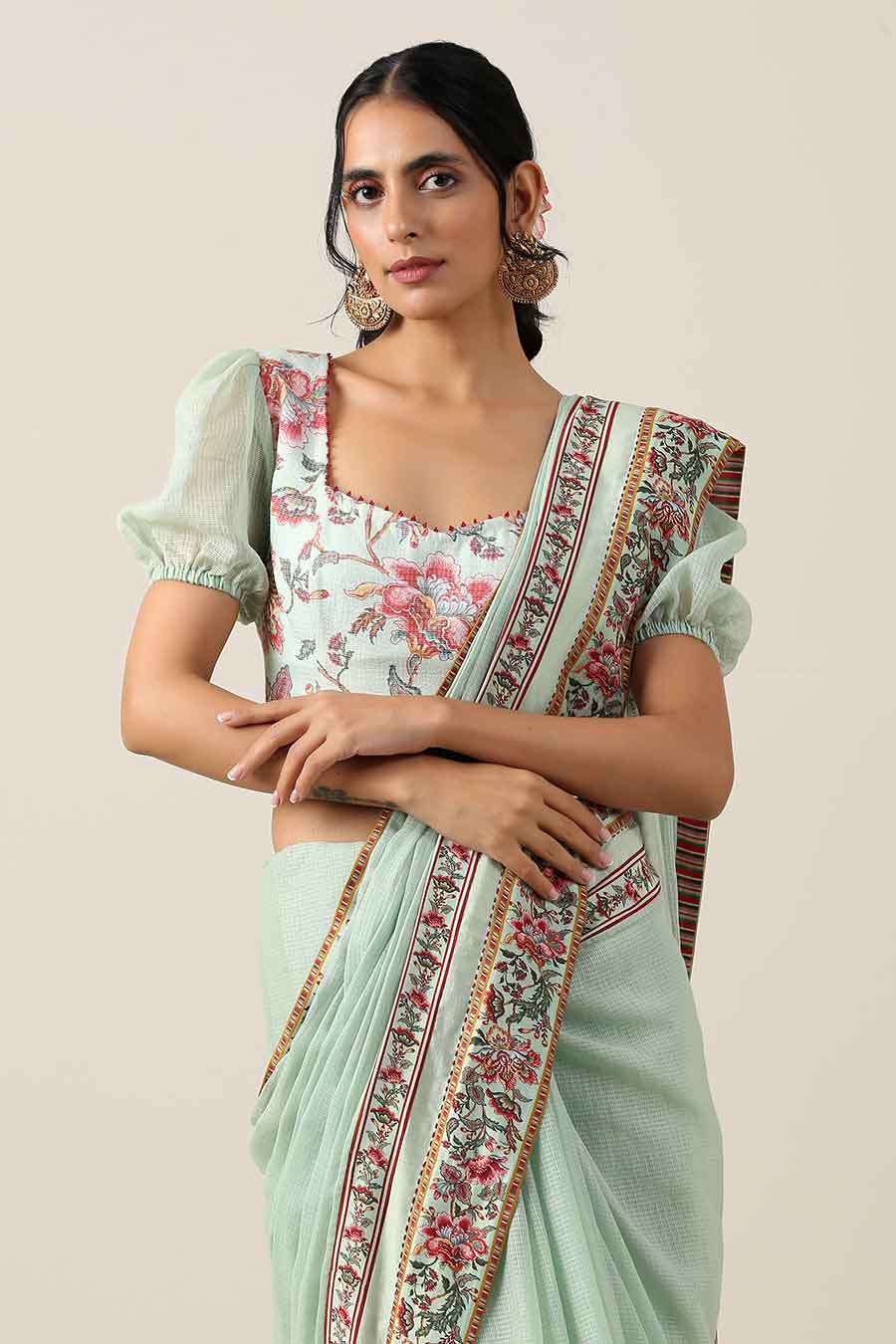 Harita Suman Double Border Saree Set