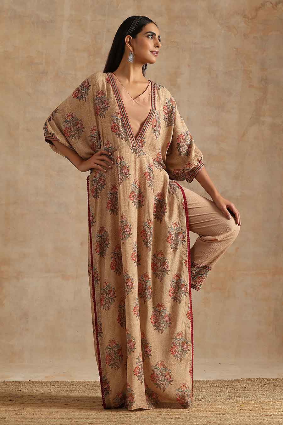 Badami Big Boota Printed Kaftan & Pant Set