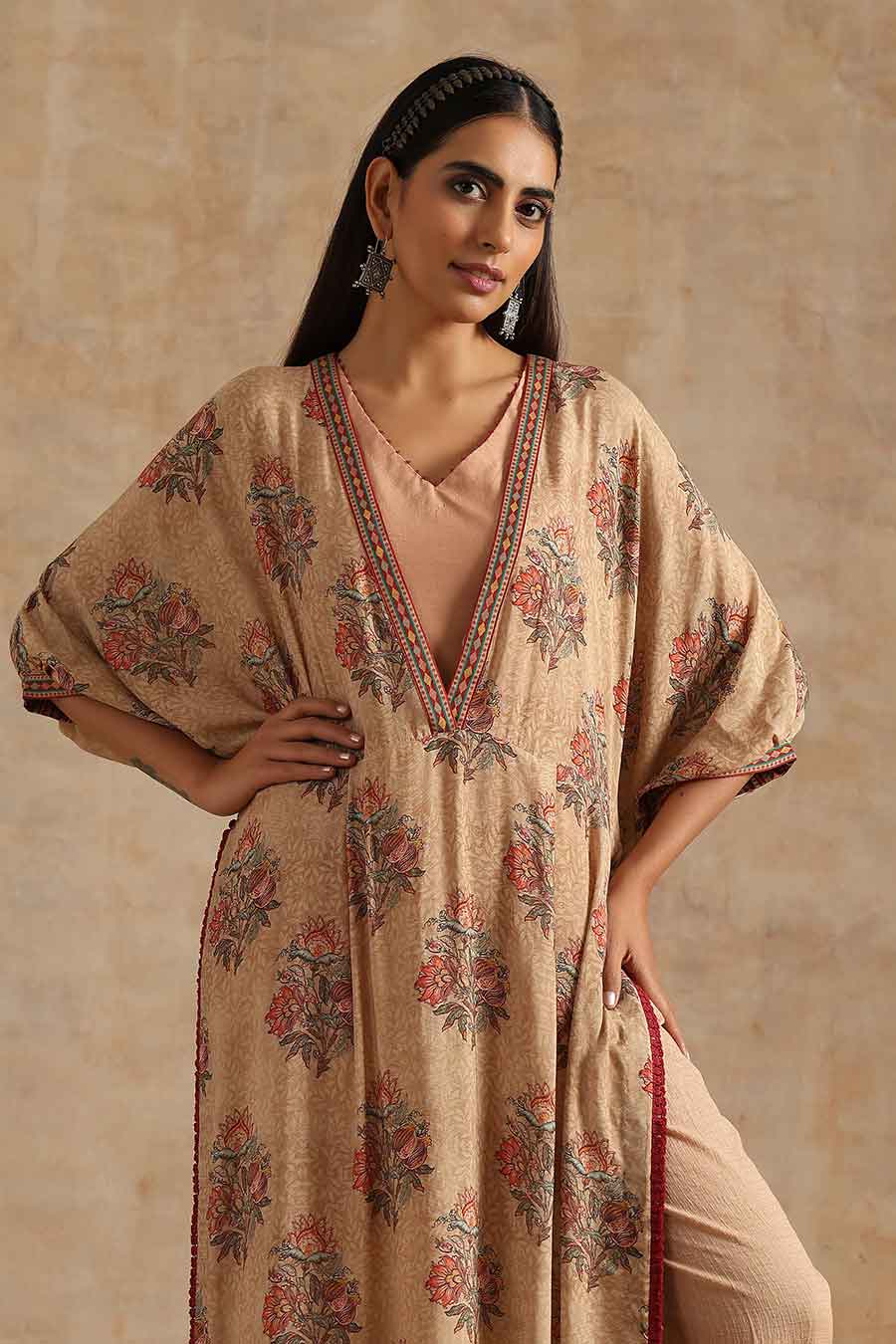 Badami Big Boota Printed Kaftan & Pant Set