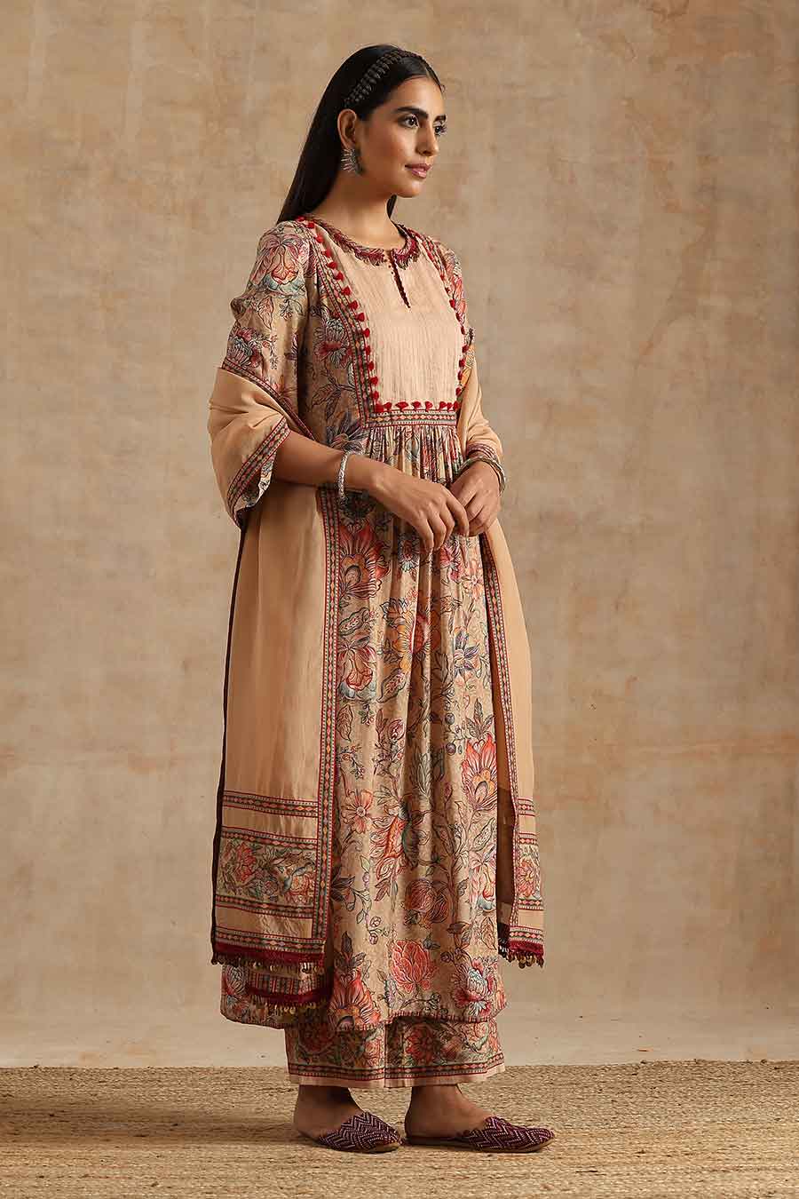 Badami Jaal Printed Kurta Set