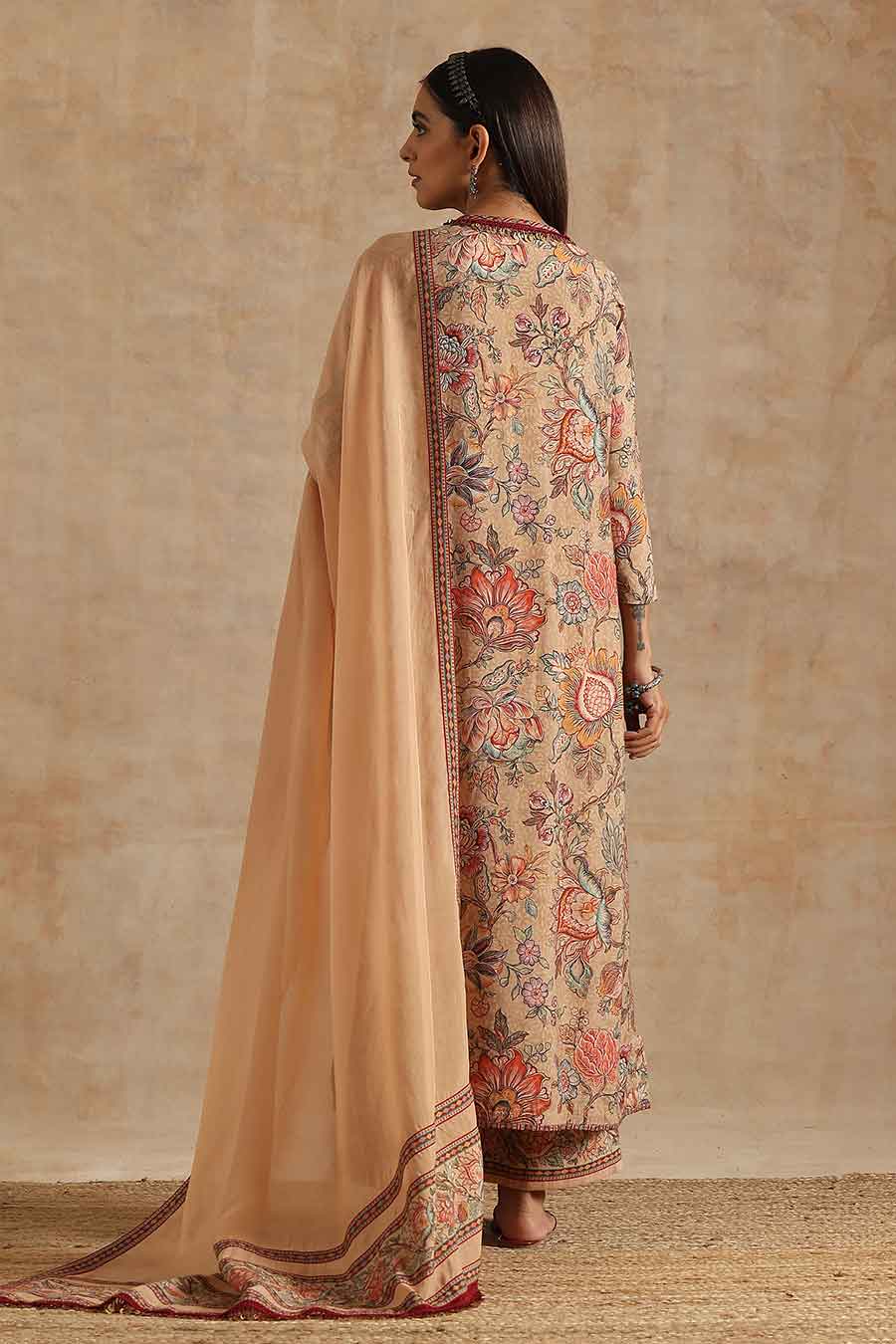 Badami Jaal Printed Kurta Set