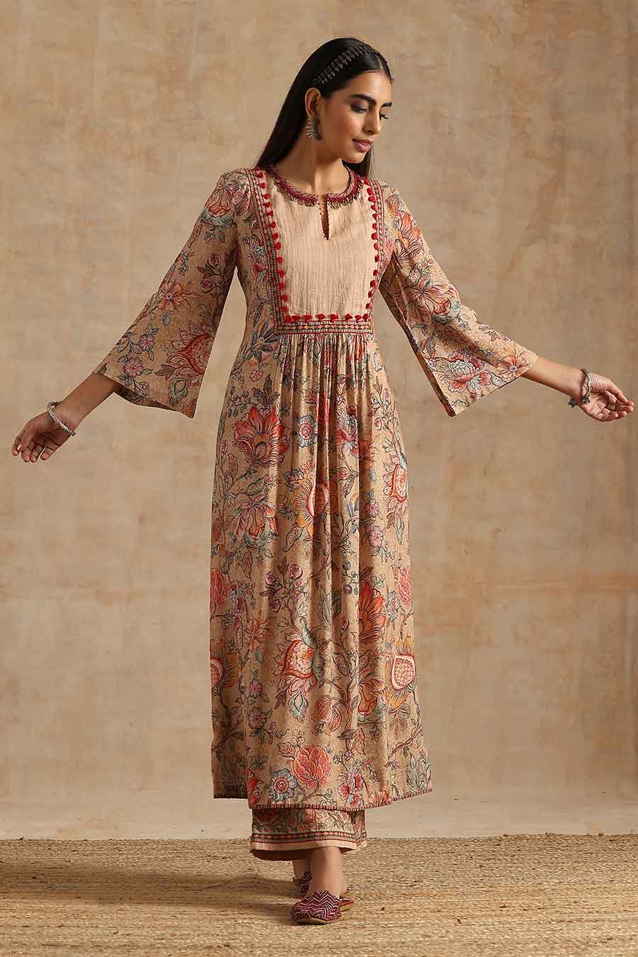 Badami Jaal Printed Kurta Set