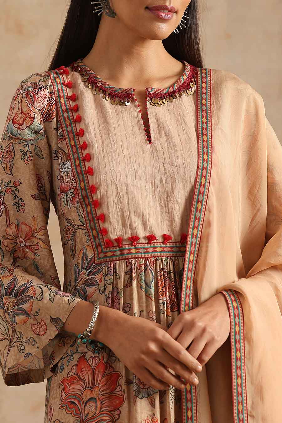 Badami Jaal Printed Kurta Set