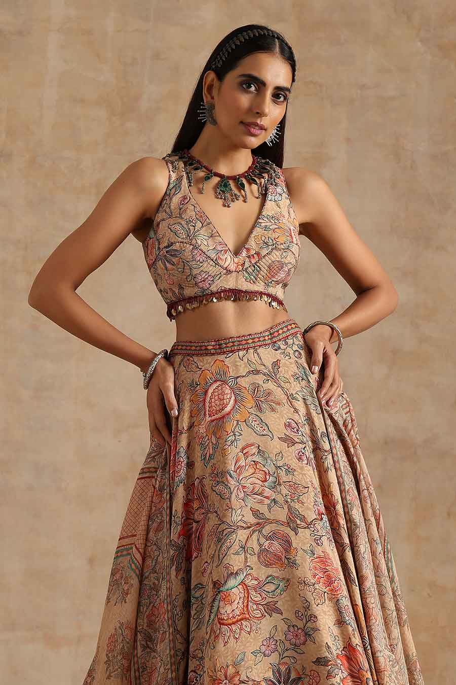 Badami Jaal Printed Lehanga Set