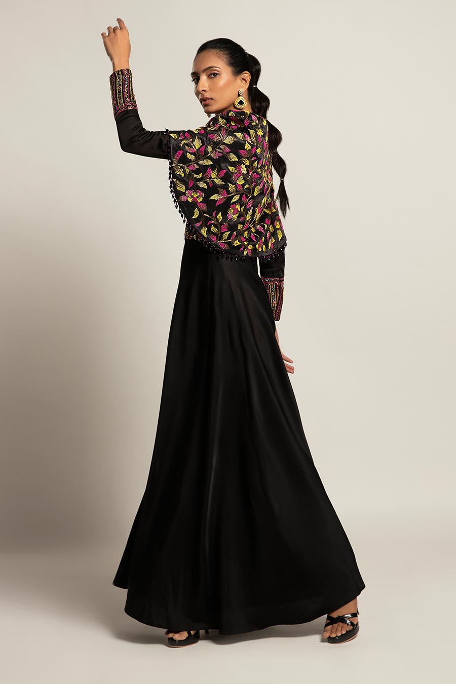 Black Empyrean Embroidered Jumpsuit