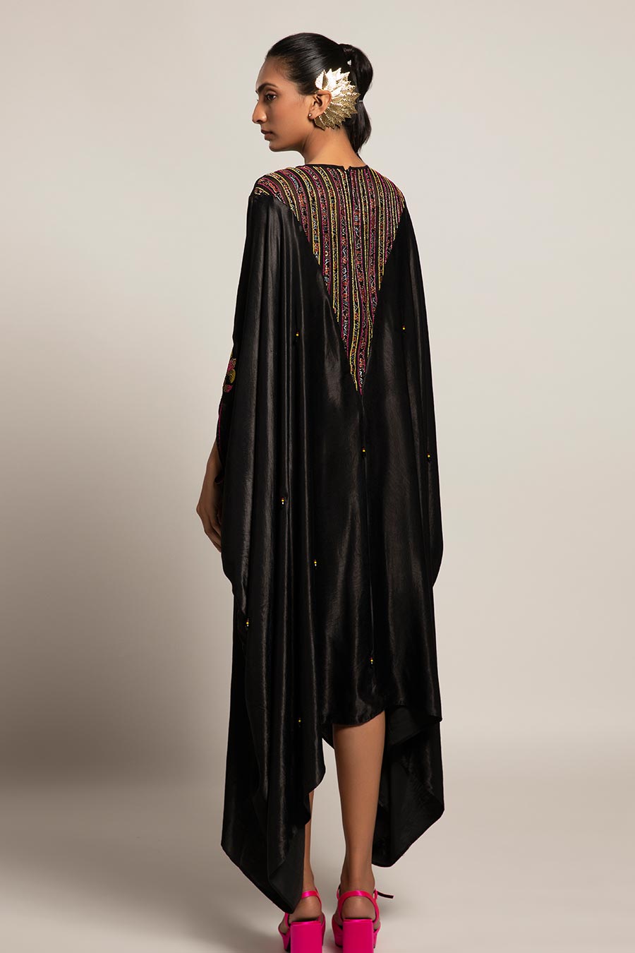 Black Embroidered Kaftan