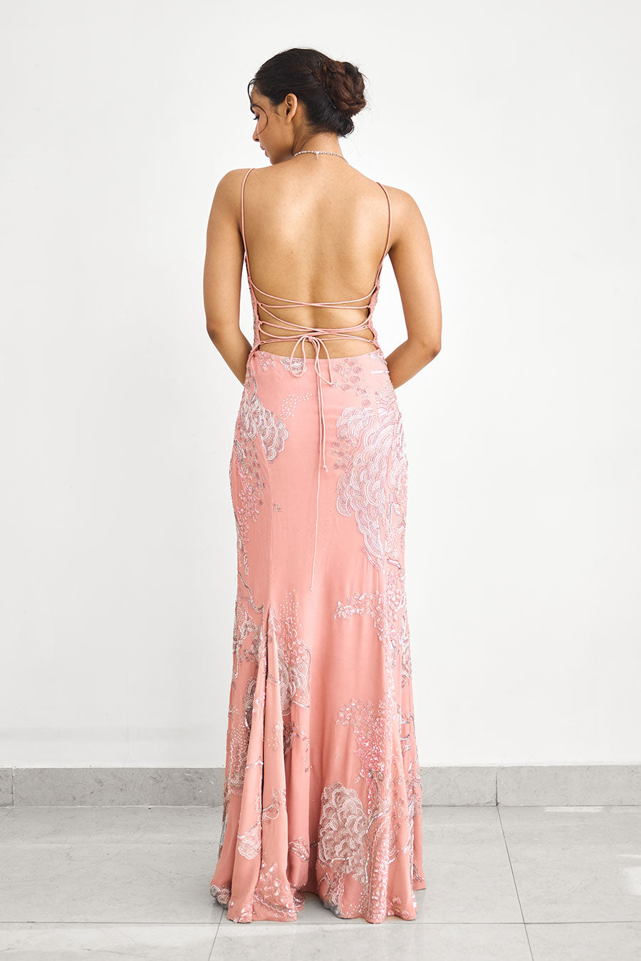 Pink Cherry Dreams Embellished Gown