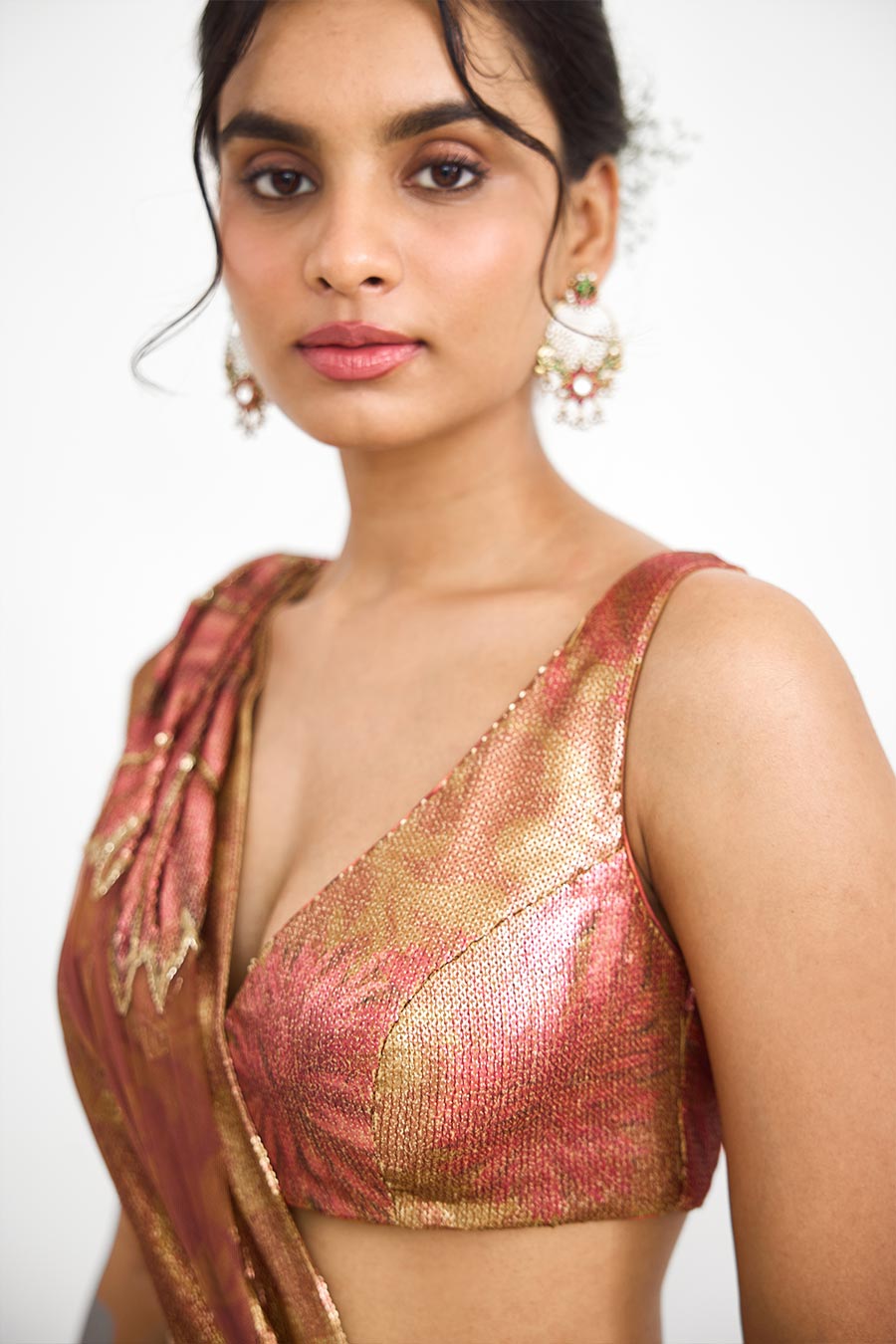 Gold Carnival Sprinkle Sequin Embellished Lehenga Set