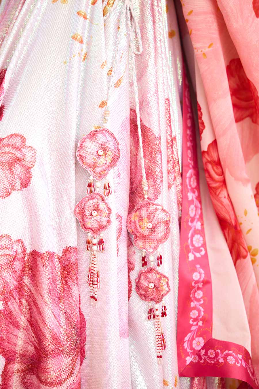 Pink Blush Bloom Sequin Embellished Lehenga Set