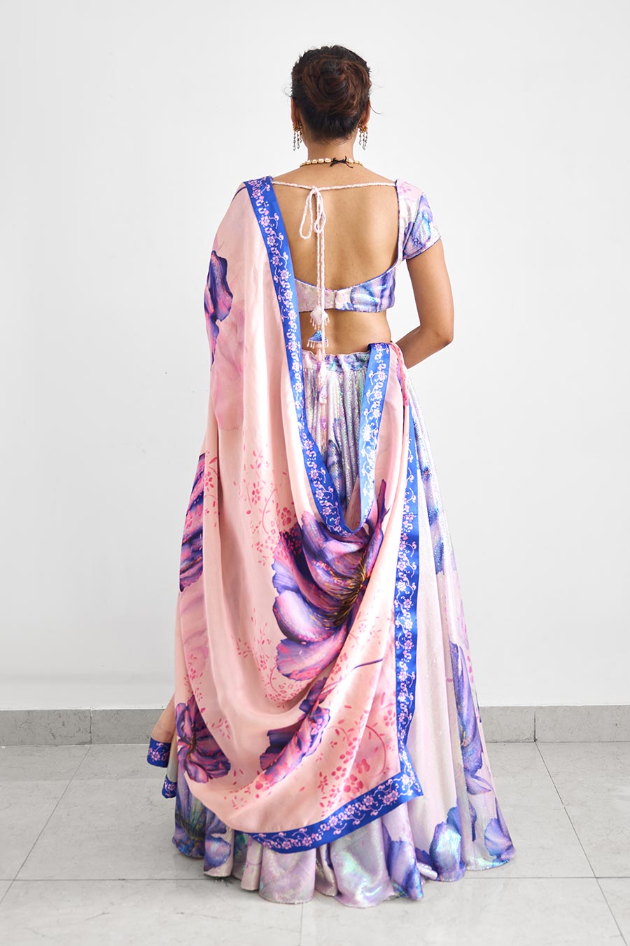 Lavender Twilight Sequin Embellished Lehenga Set