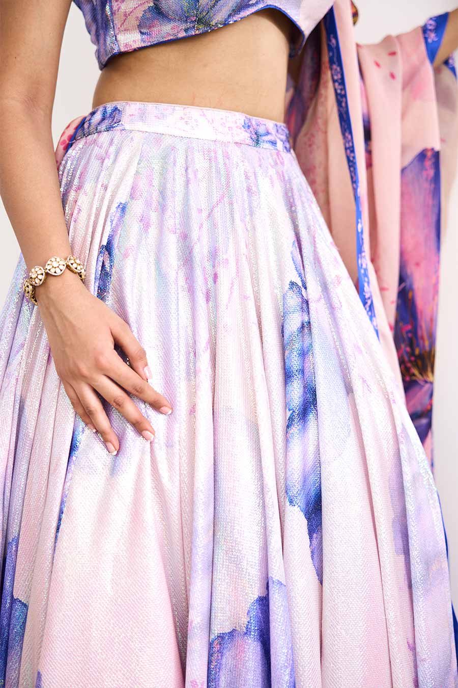 Lavender Twilight Sequin Embellished Lehenga Set