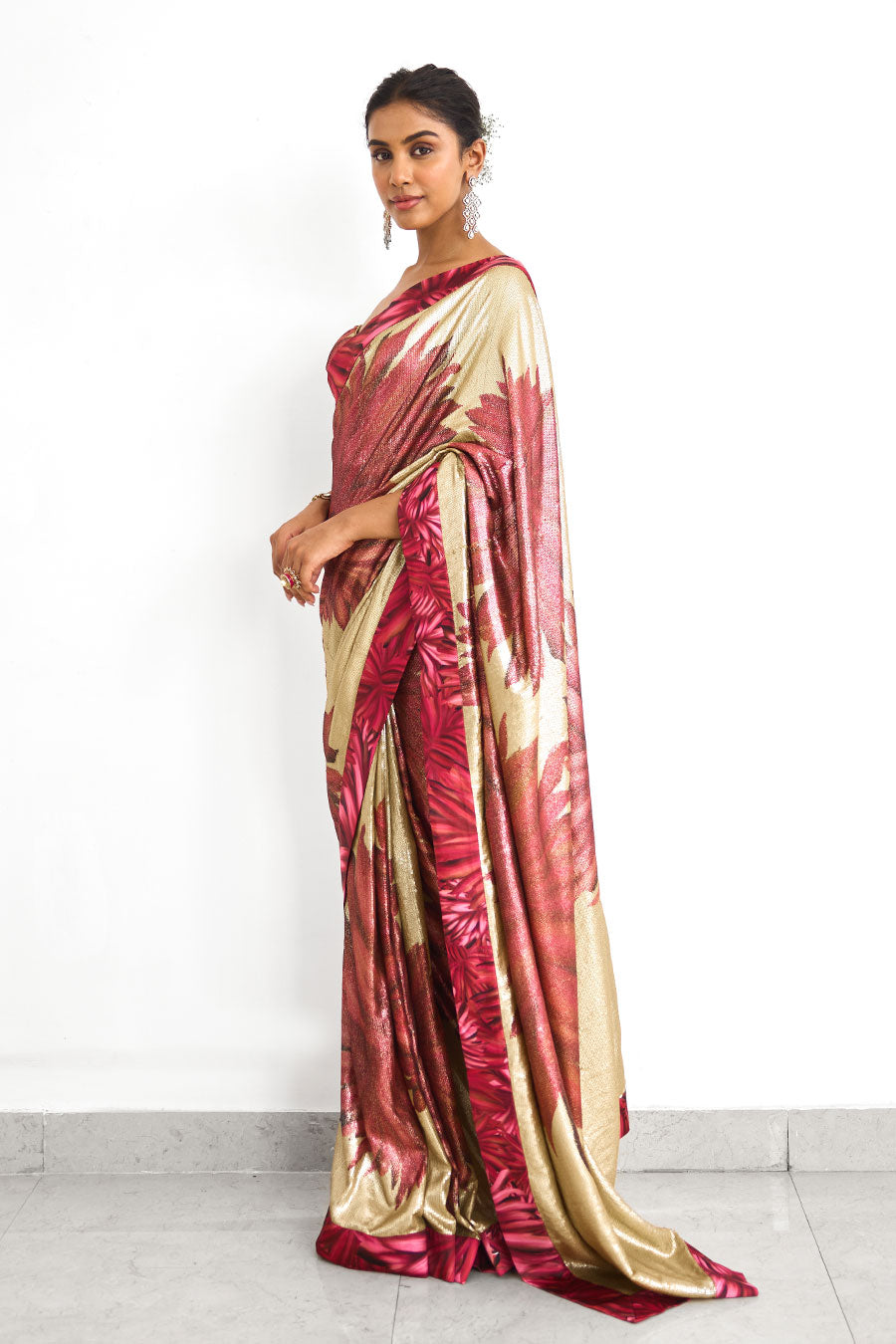 Golden Hour Sequin Embellished Saree Set
