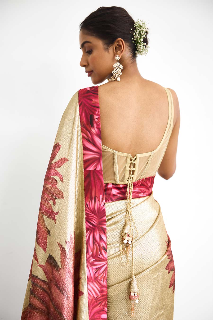 Golden Hour Sequin Embellished Saree Set