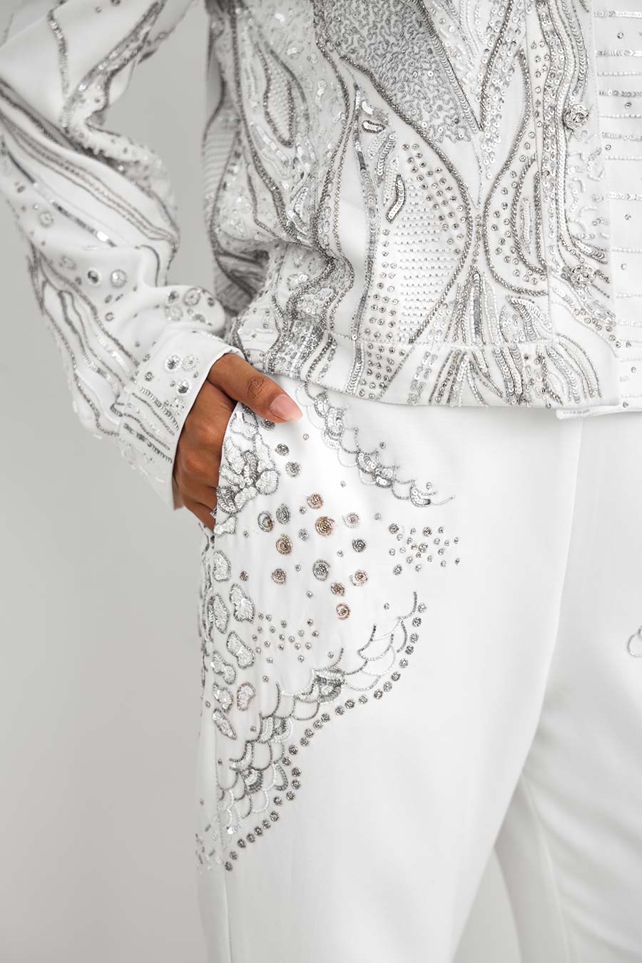 Aurora Ivory Embellished Corset Co-Ord Set