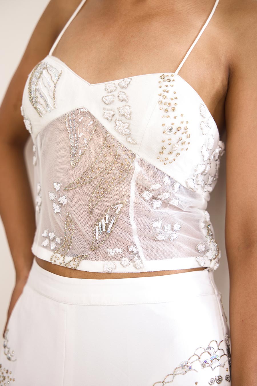 Aurora Ivory Embellished Corset Co-Ord Set
