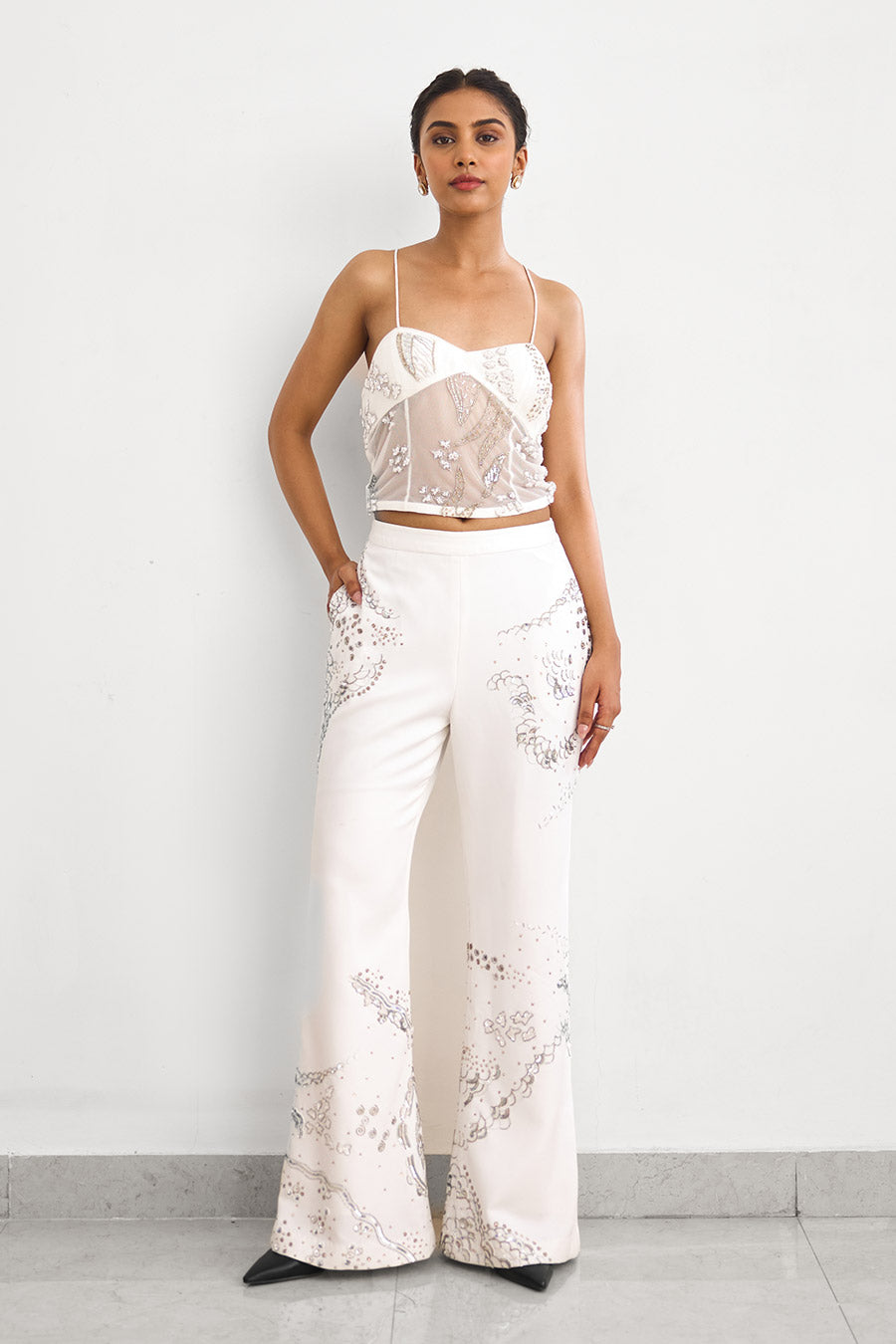 Aurora Ivory Embellished Corset Co-Ord Set