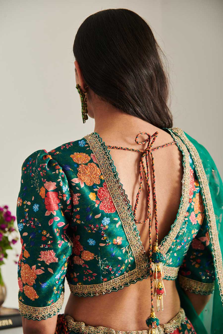 Green Navyovna Printed Lehenga Set