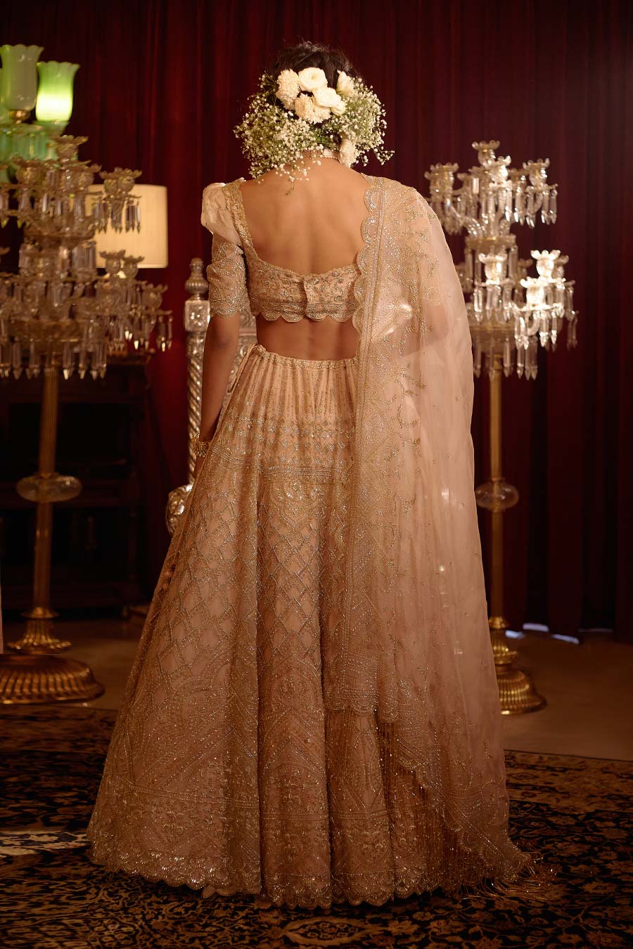 Gold Swarn Embroidered Lehenga Set