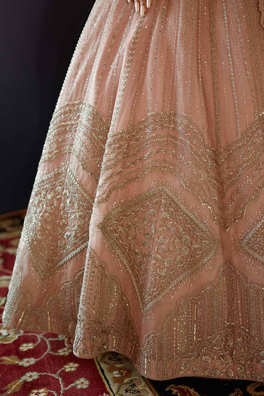 Frosty Pink Shahnoor Embroidered Lehenga Set