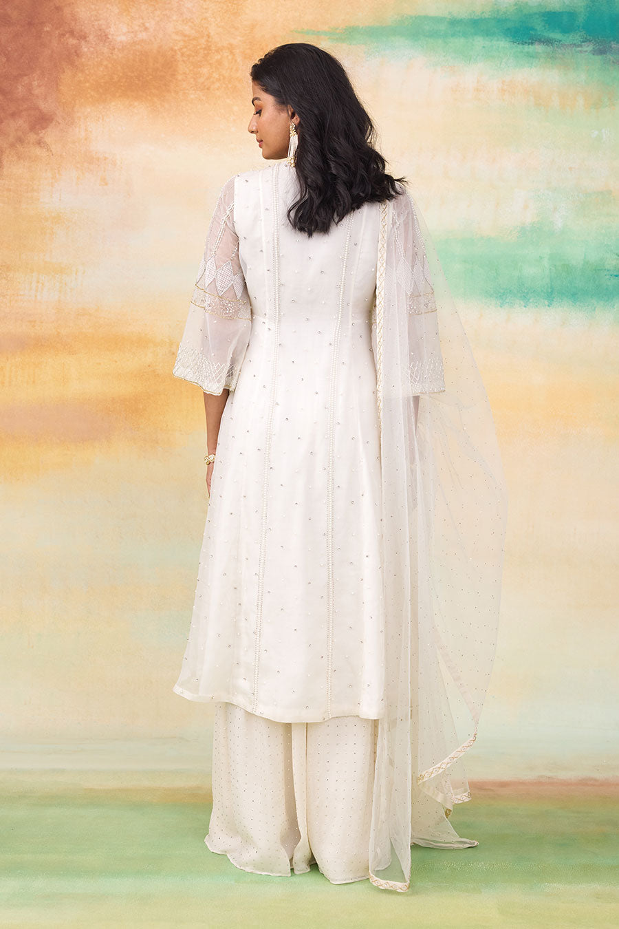 Ivory Anastasia Embroidered Kurta Set