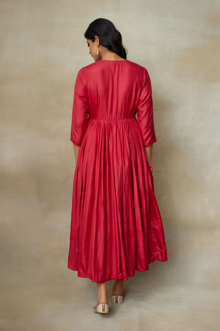 Red Rise Angrakha Kurta Dress