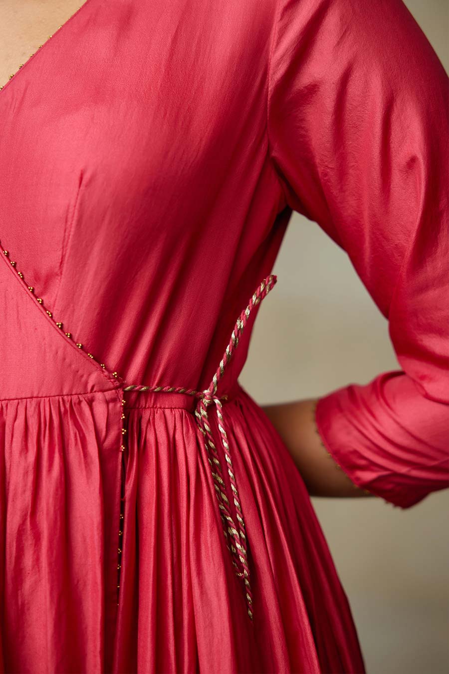 Red Rise Angrakha Kurta Dress