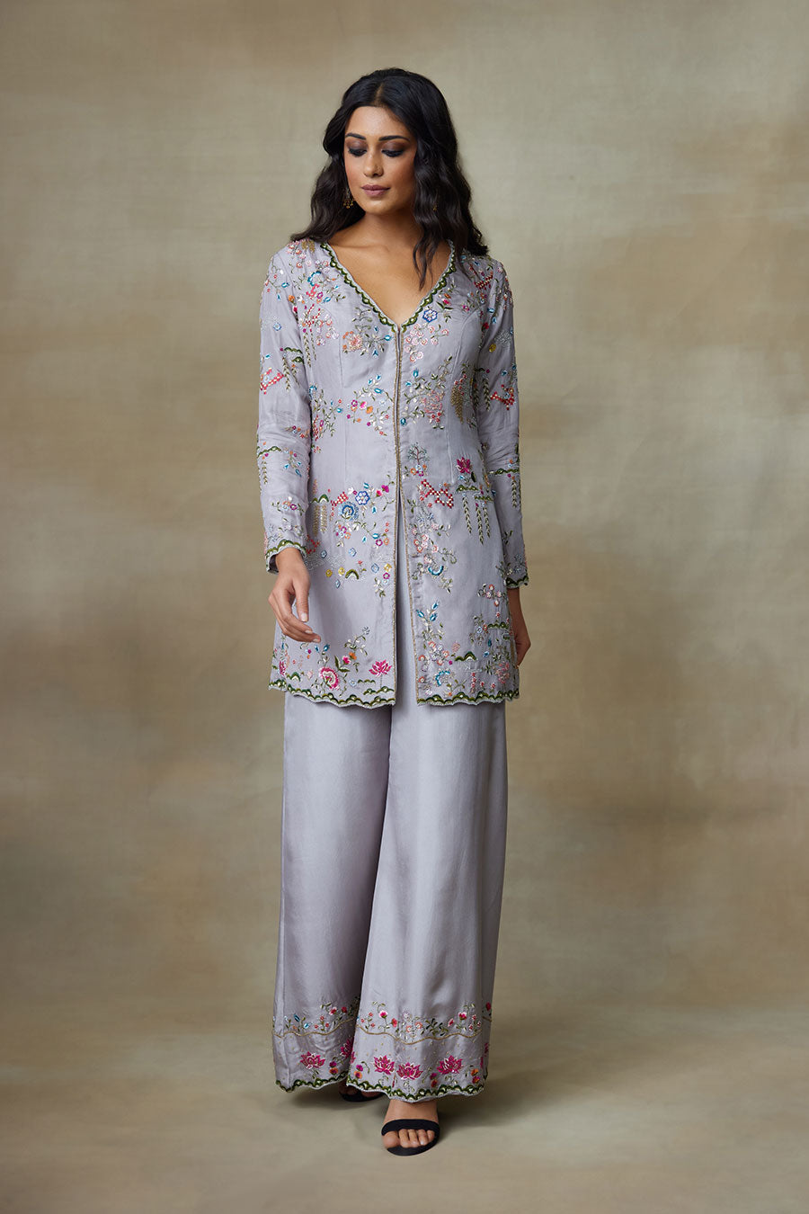 Grey Finch Embroidered Kurta & Pant Set